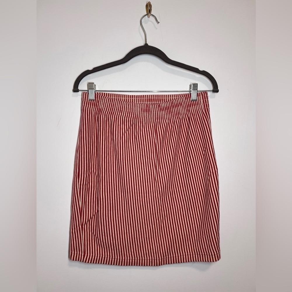 Smythe candy cane striped skirt stretch medium